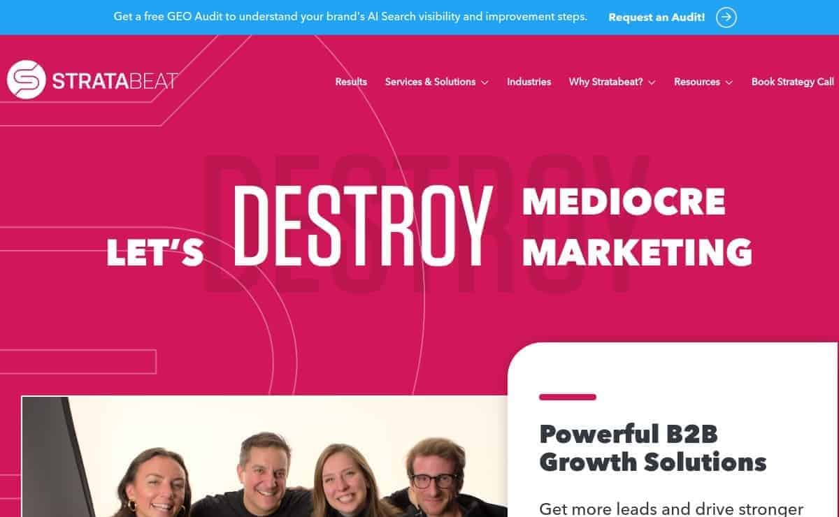 Stratabeat homepage