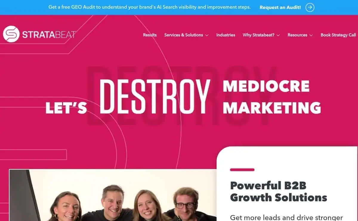 Stratabeat homepage
