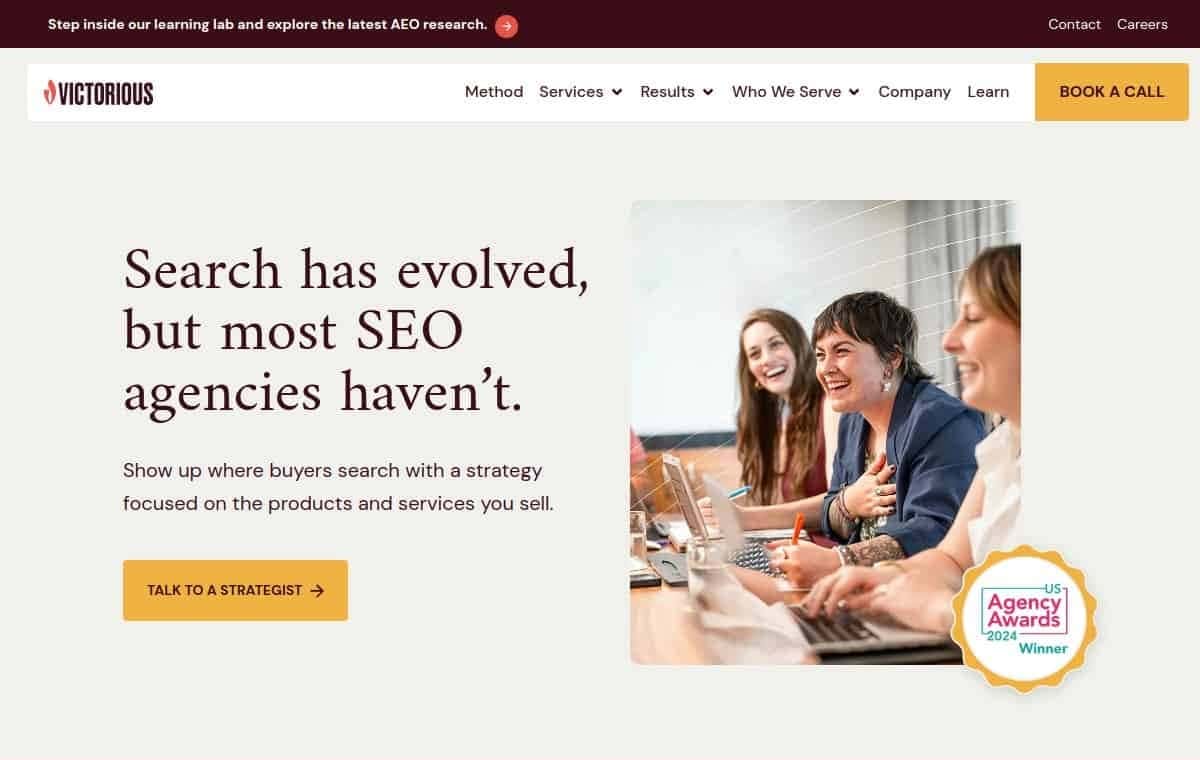 Victorious homepage