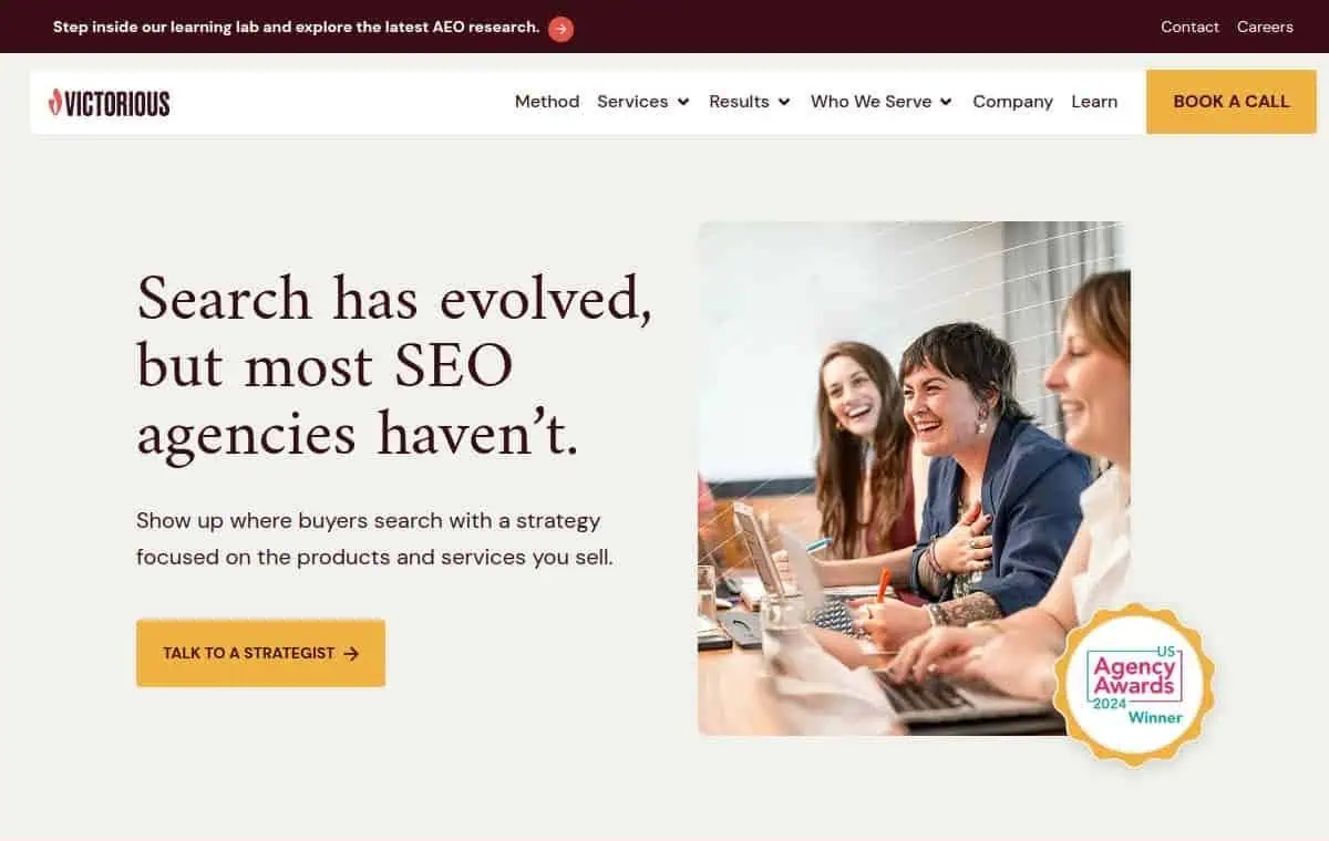 Victorious homepage