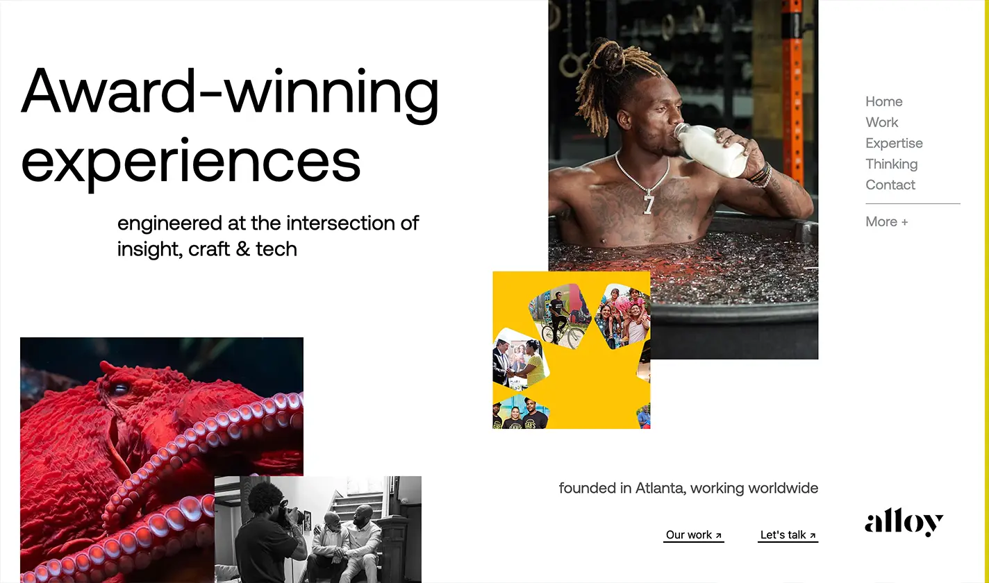 A screenshot of Alloy's website.
